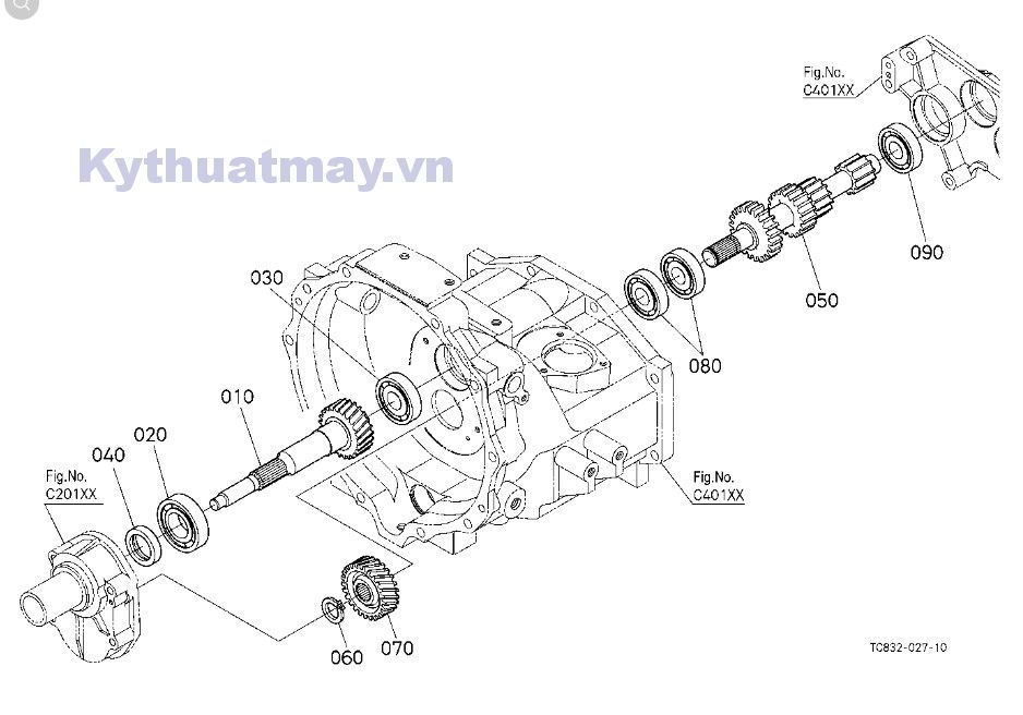 Trục bánh răng chính vỏ thứ nhất